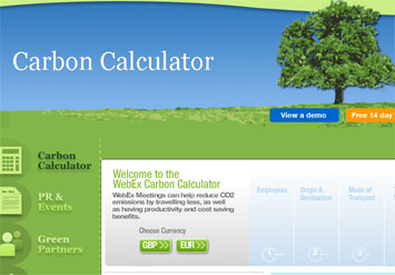 Webex Carbon Calculator